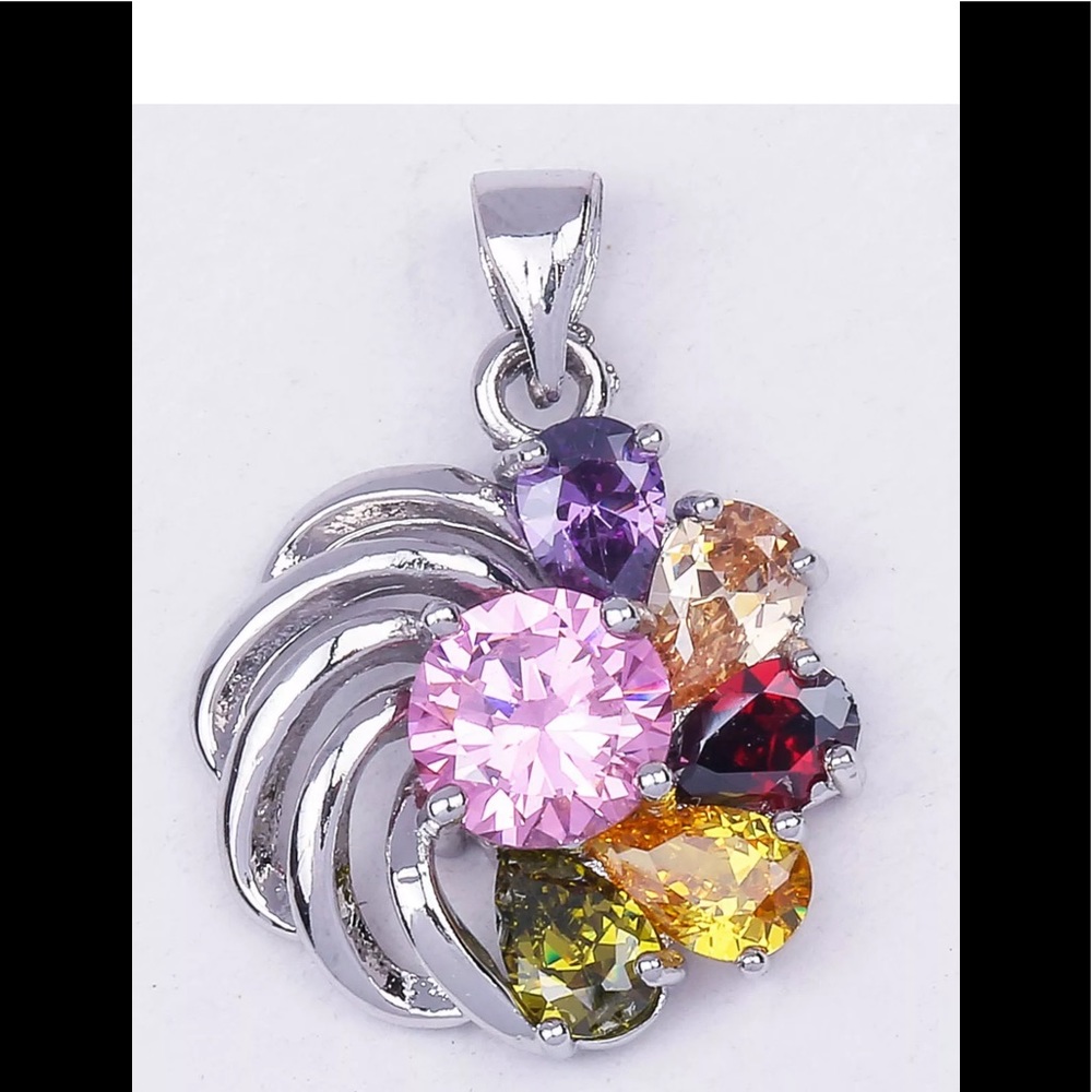 wind will ruby topaz pendant multi color sapphire